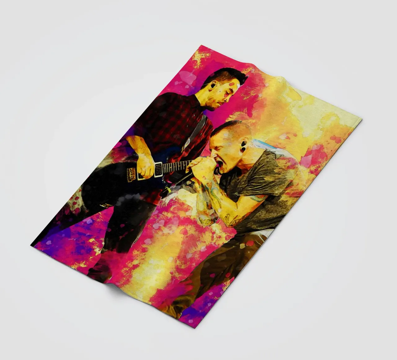 Smudge Mike Shinoda e Chester Bennington coperta in pile da Gunawan Rb