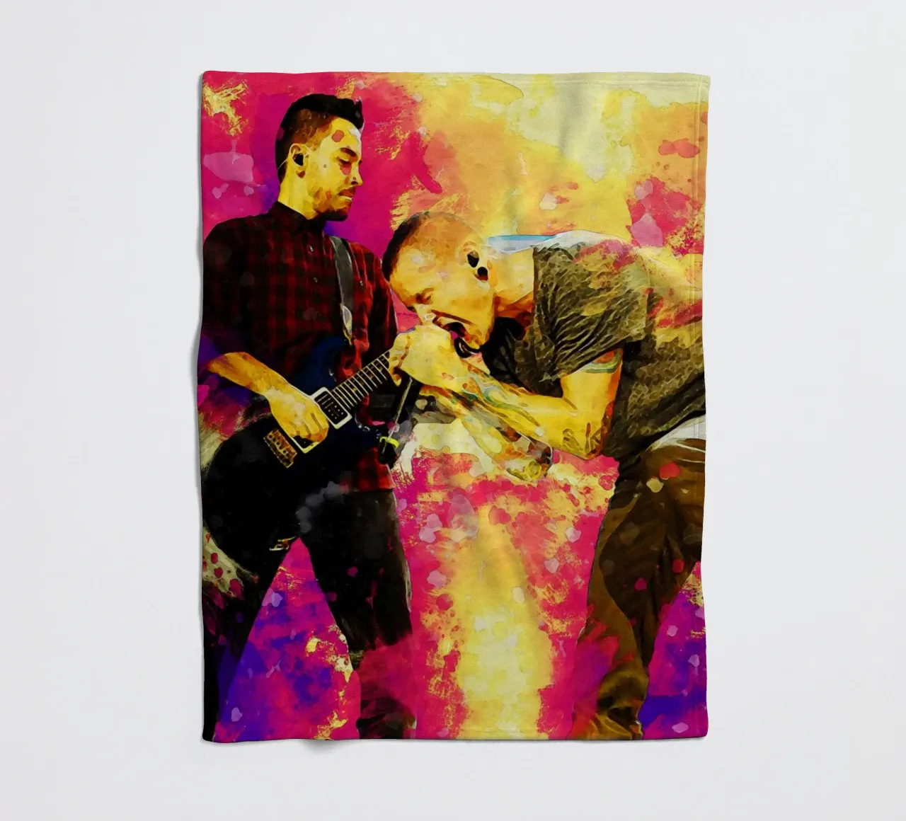 Smudge Mike Shinoda e Chester Bennington coperta in pile da Gunawan Rb