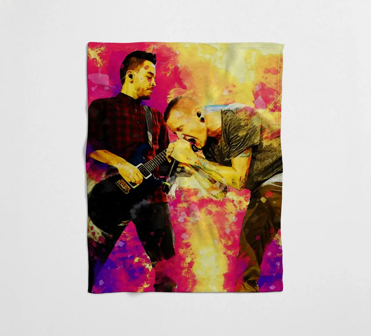 Smudge Mike Shinoda e Chester Bennington coperta in pile da Gunawan Rb