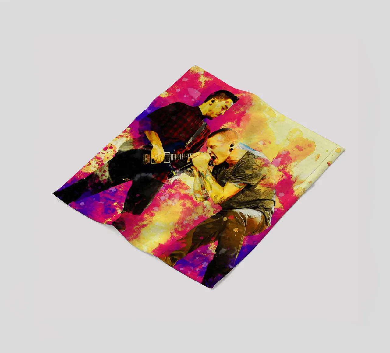 Smudge Mike Shinoda e Chester Bennington coperta in pile da Gunawan Rb