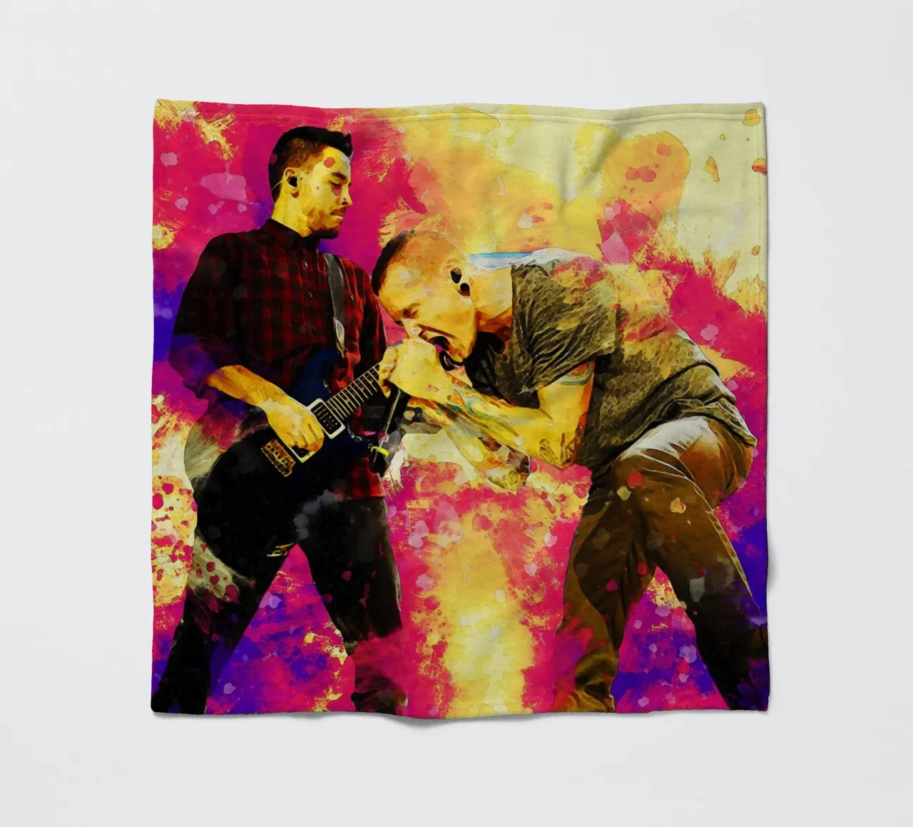 Smudge Mike Shinoda e Chester Bennington coperta in pile da Gunawan Rb