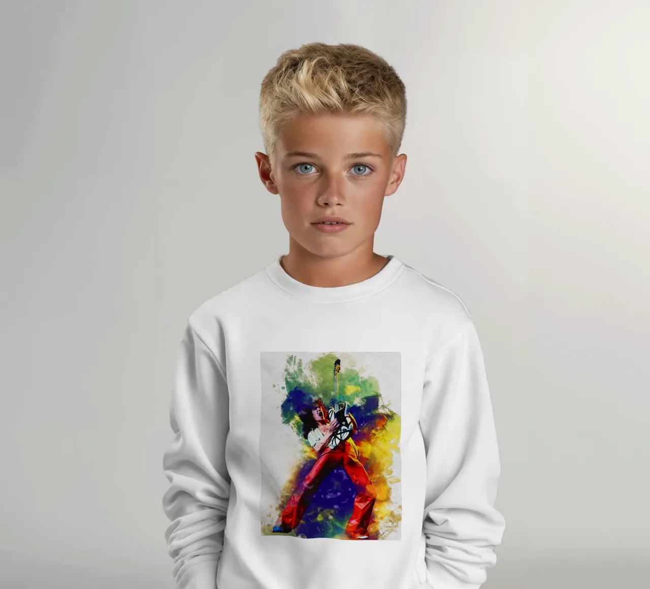 Smudge of Eddie Van Halen kids sweatshirt by Gunawan Rb