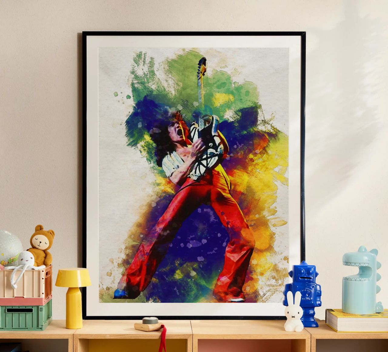 Schmutzfleck von Eddie Van Halen Poster von Gunawan Rb