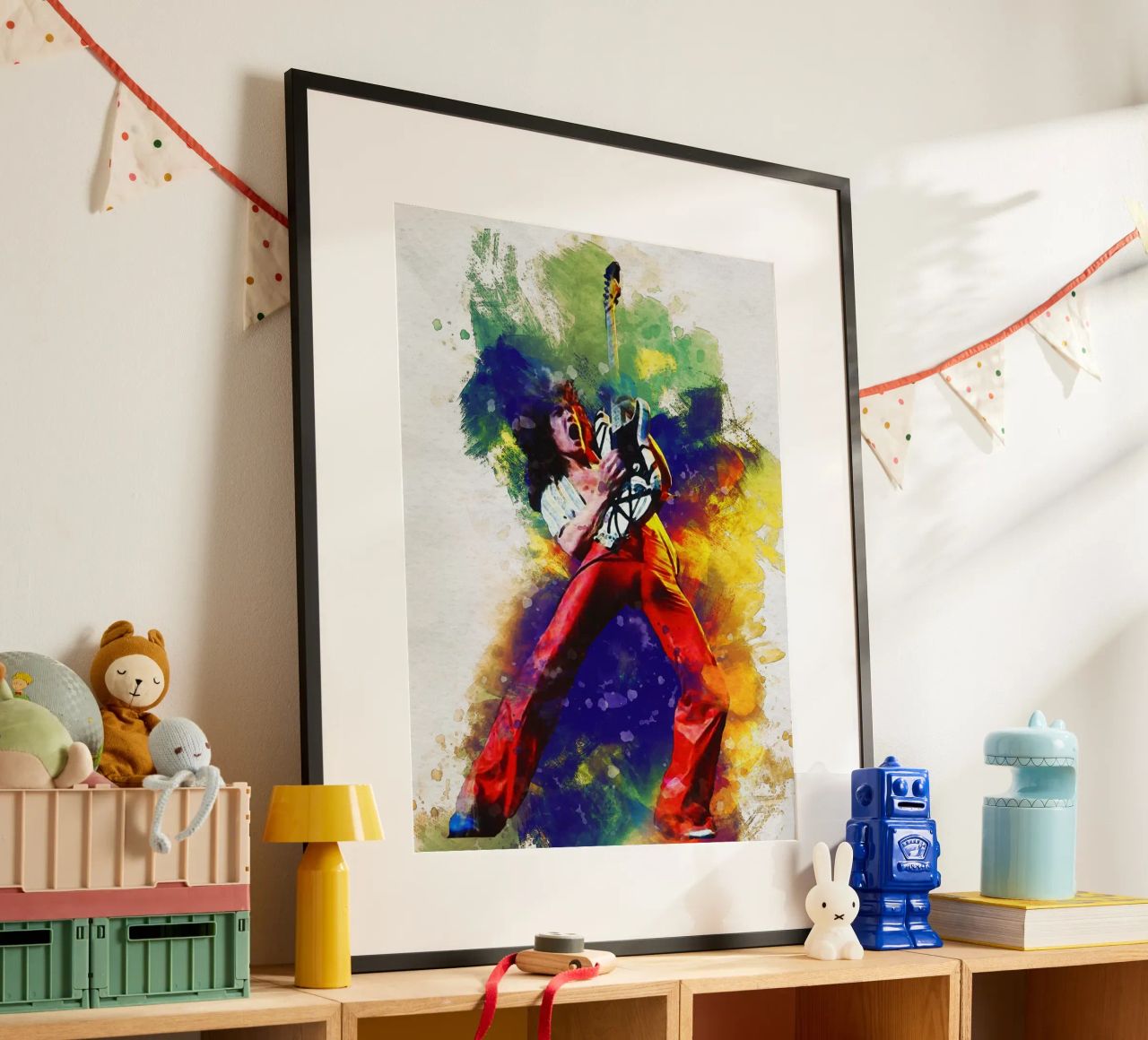 Schmutzfleck von Eddie Van Halen Poster von Gunawan Rb