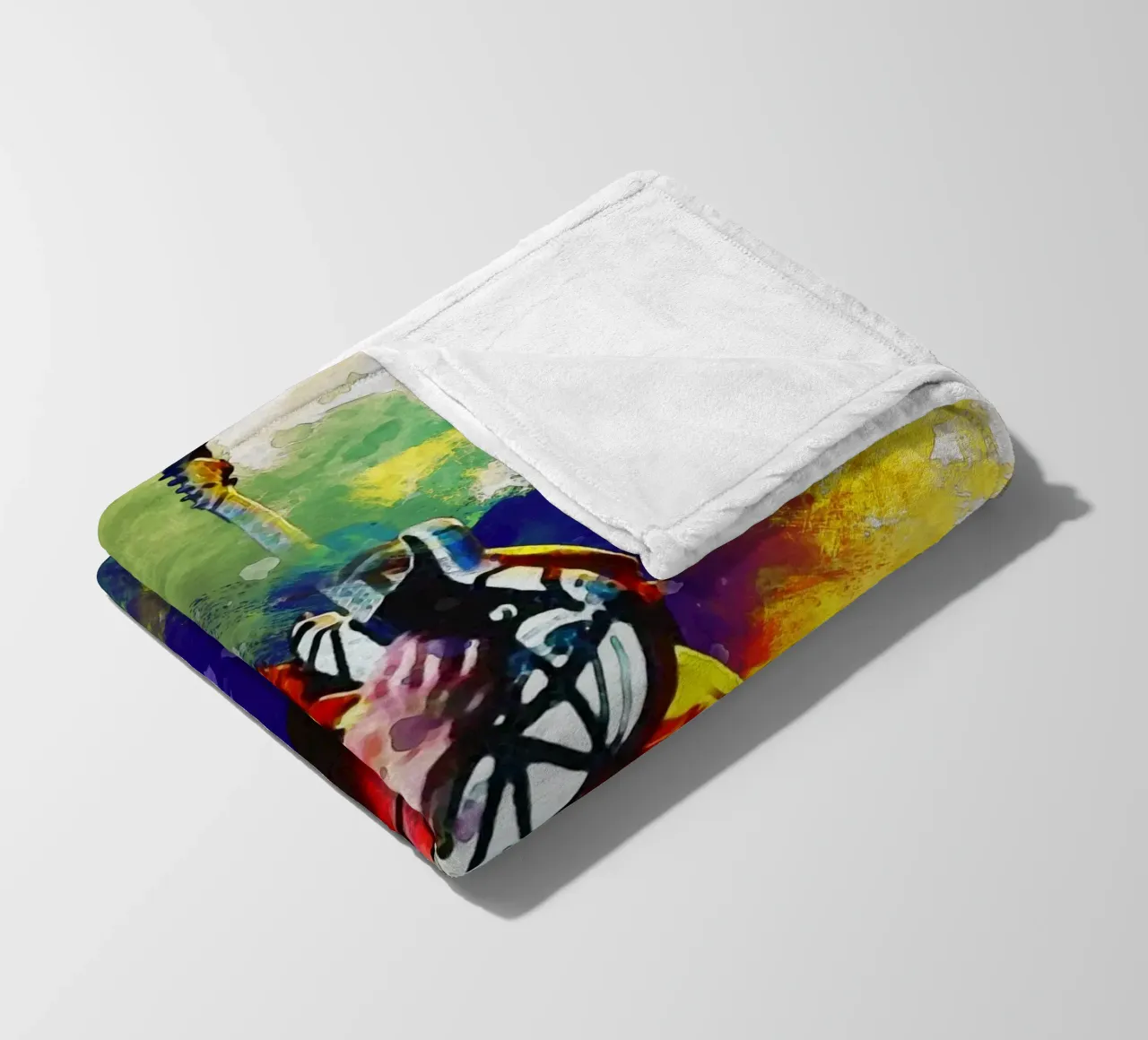 Smudge of Eddie Van Halen fleece blanket by Gunawan Rb