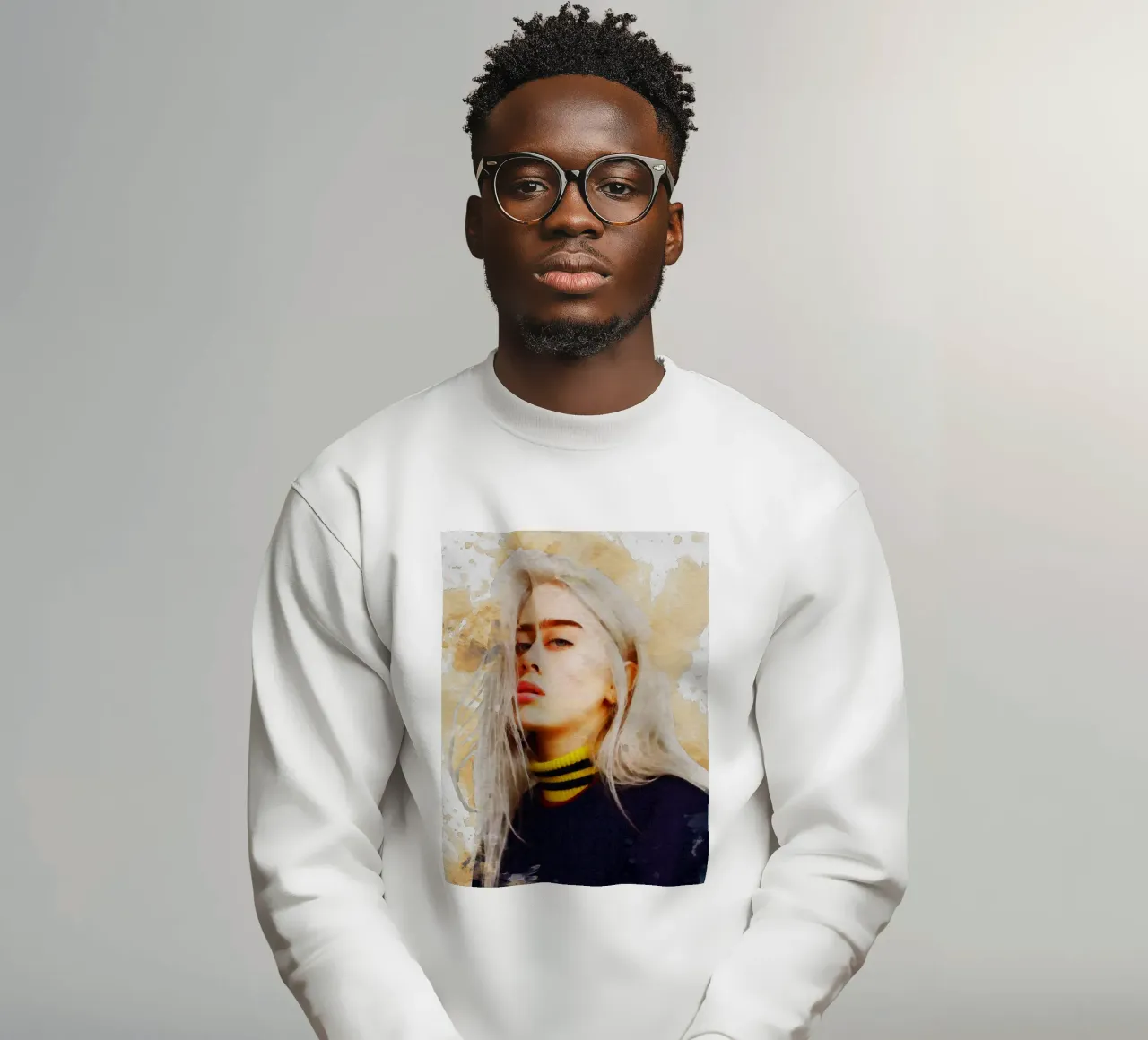Smudge Ritratto Billie Eilish felpa da Gunawan Rb
