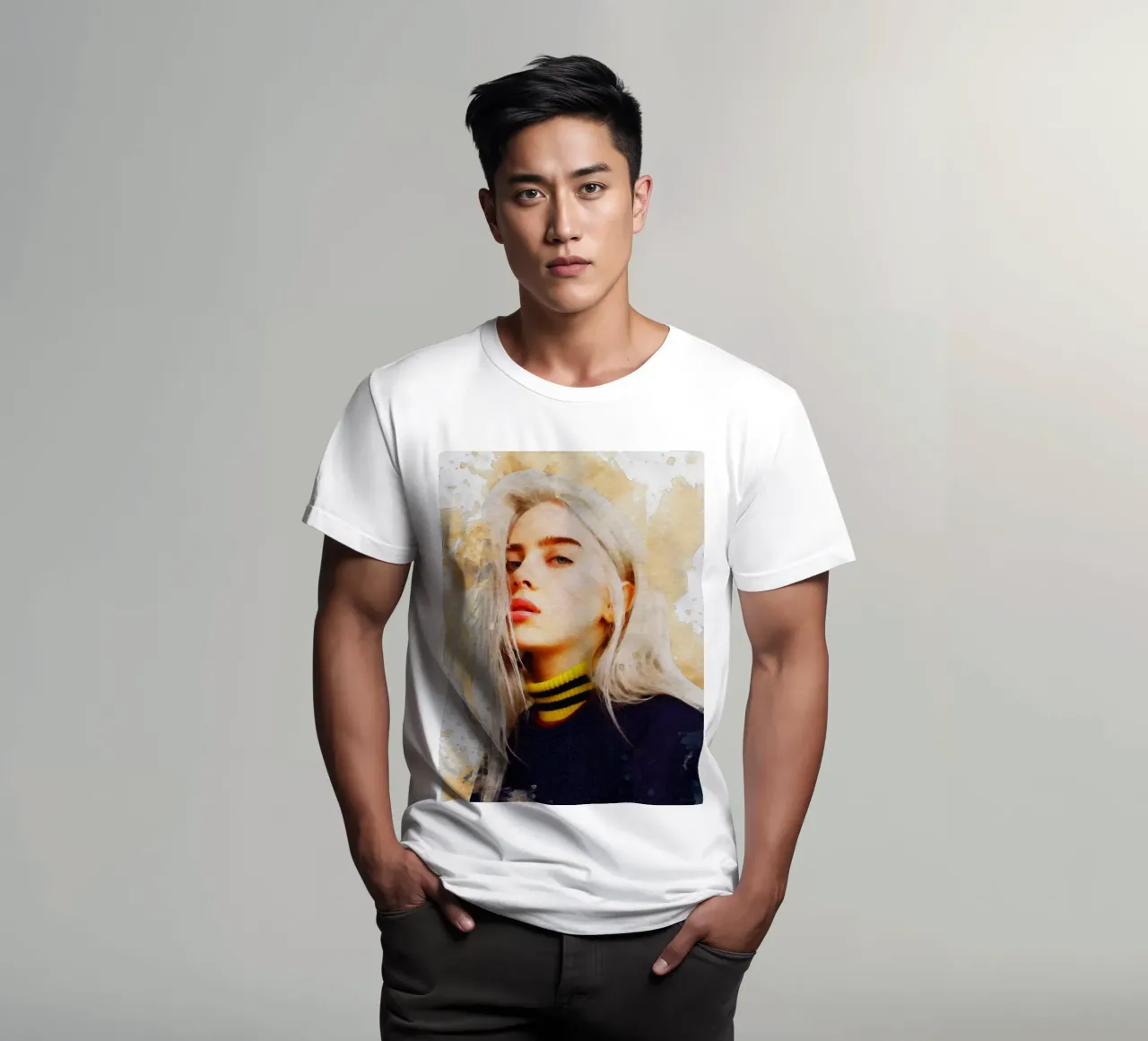 Smudge Ritratto Billie Eilish t-shirt da Gunawan Rb