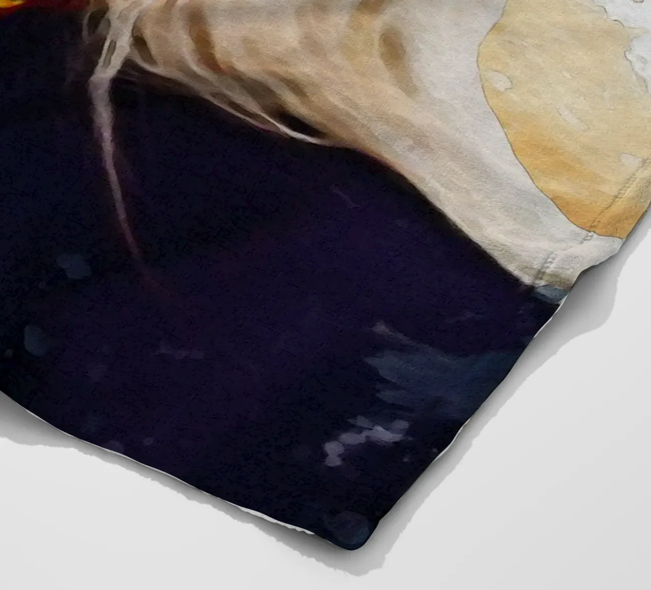 Smudge Portrait Billie Eilish fleece blanket by Gunawan Rb