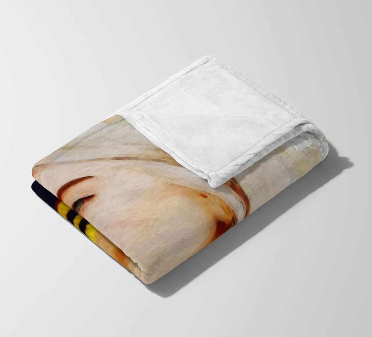 Smudge Portrait Billie Eilish fleece blanket by Gunawan Rb