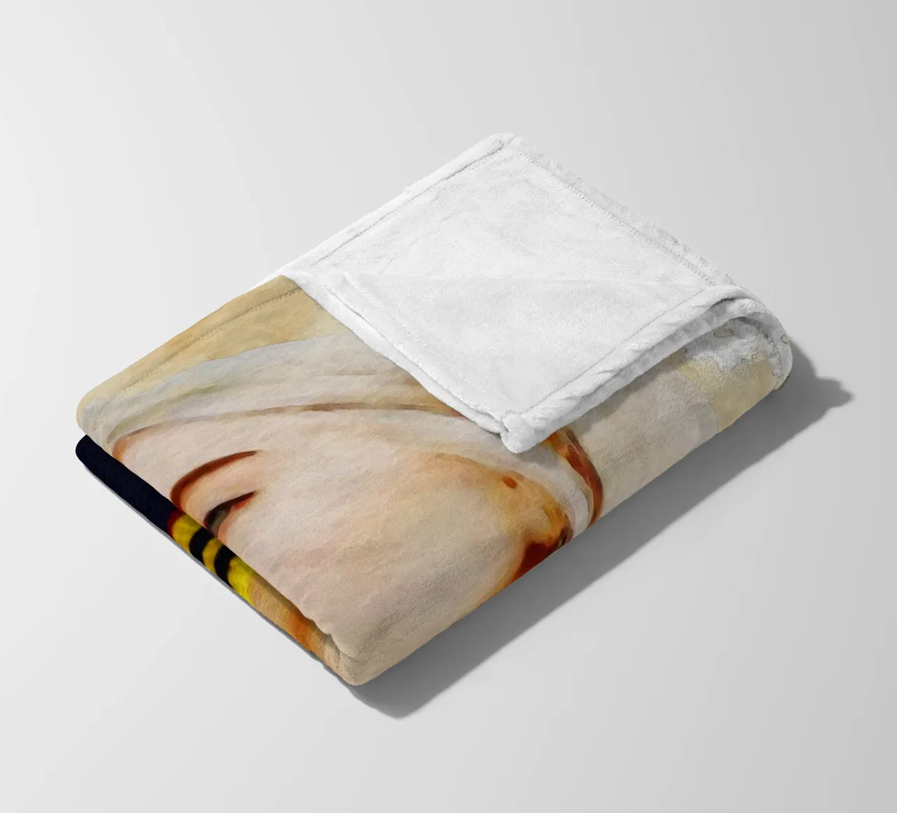 Smudge Portrait Billie Eilish fleece blanket by Gunawan Rb