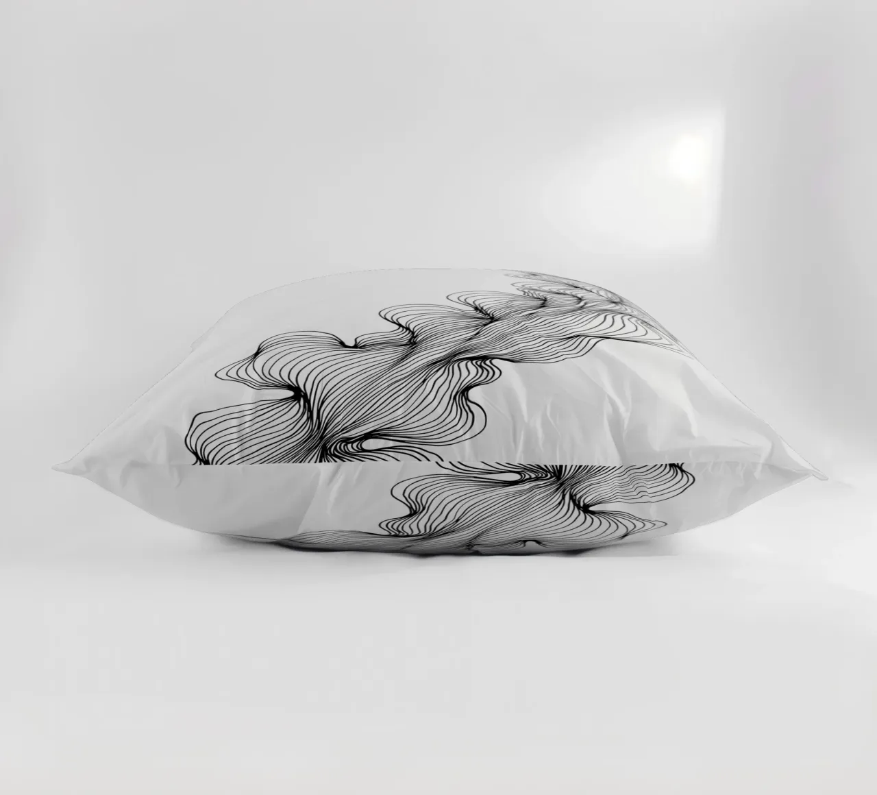 Line poetry - a play of structure and lightness decorative cushion by Kunst und Kontrast
