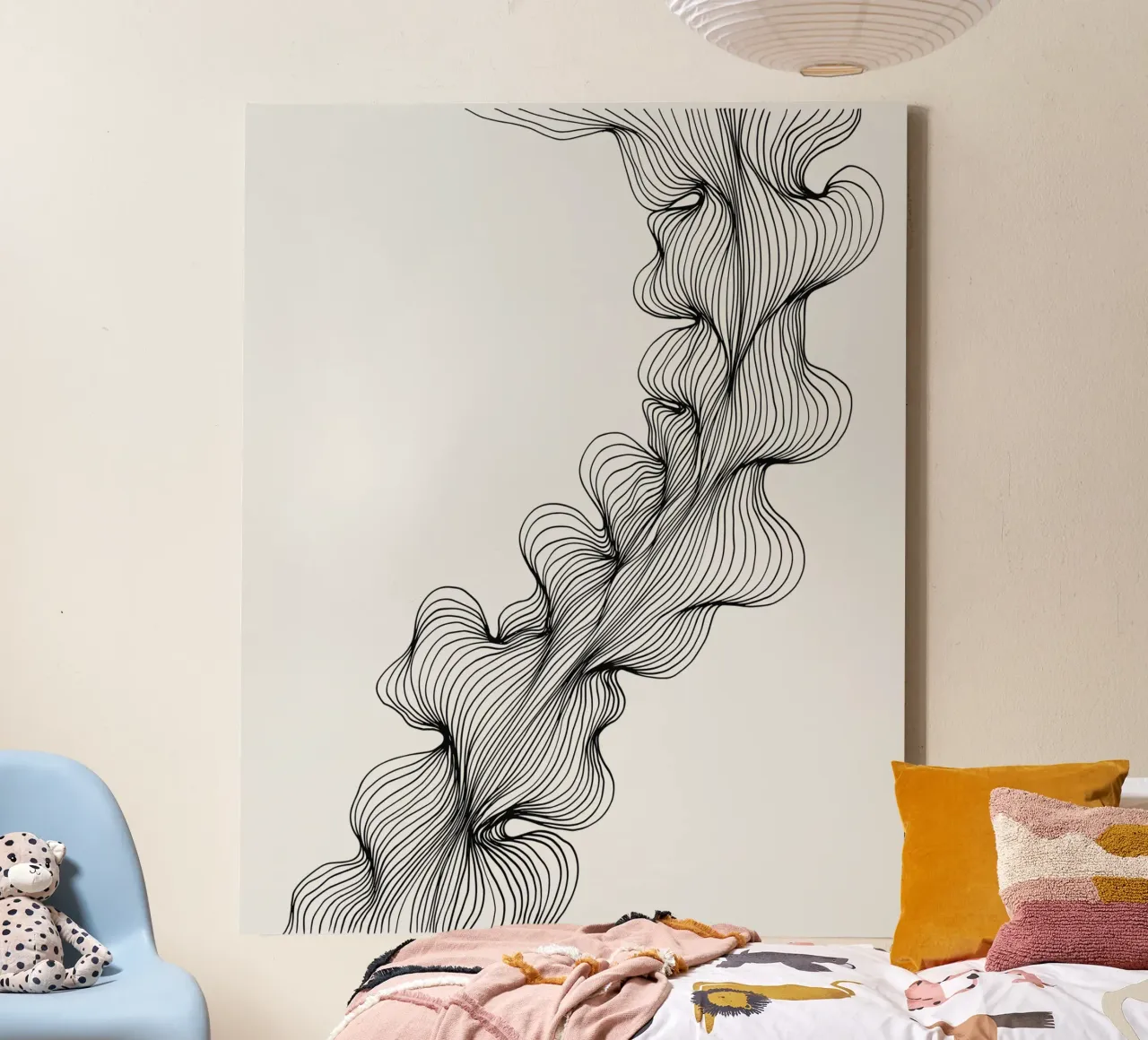Line poetry - a play of structure and lightness canvas by Kunst und Kontrast
