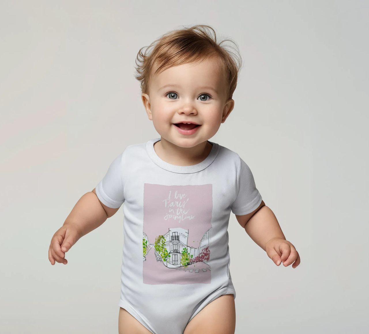 Spring Time body neonato maniche corte da Waltraud Rieken