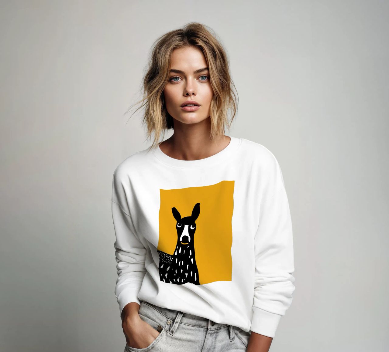 Yellow Lama felpa da Hey Vincent