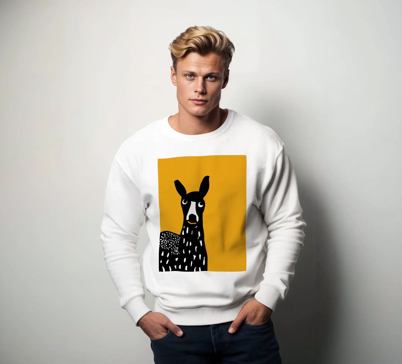 Yellow Lama felpa da Hey Vincent