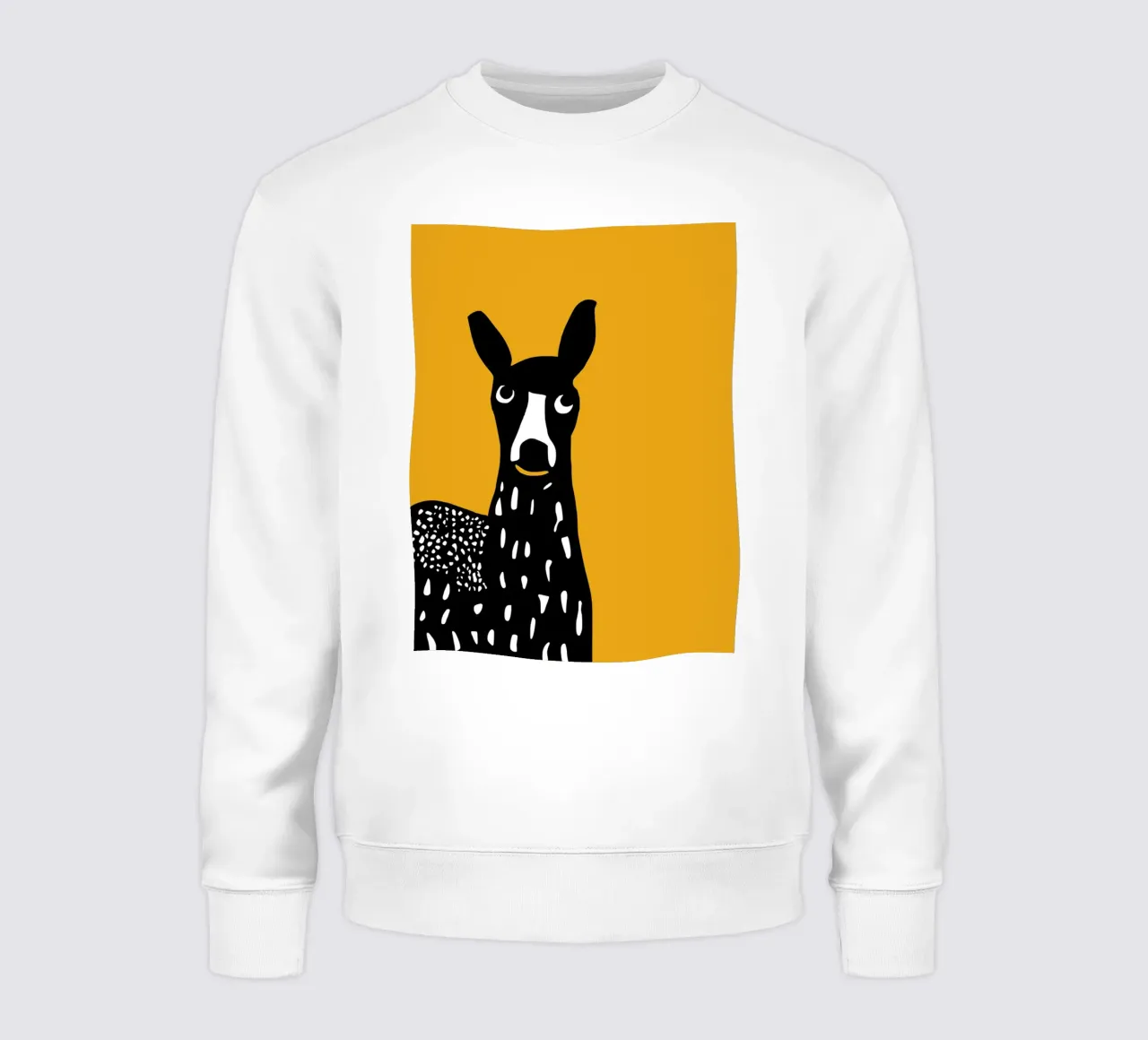 Yellow Lama sweatshirt van Hey Vincent