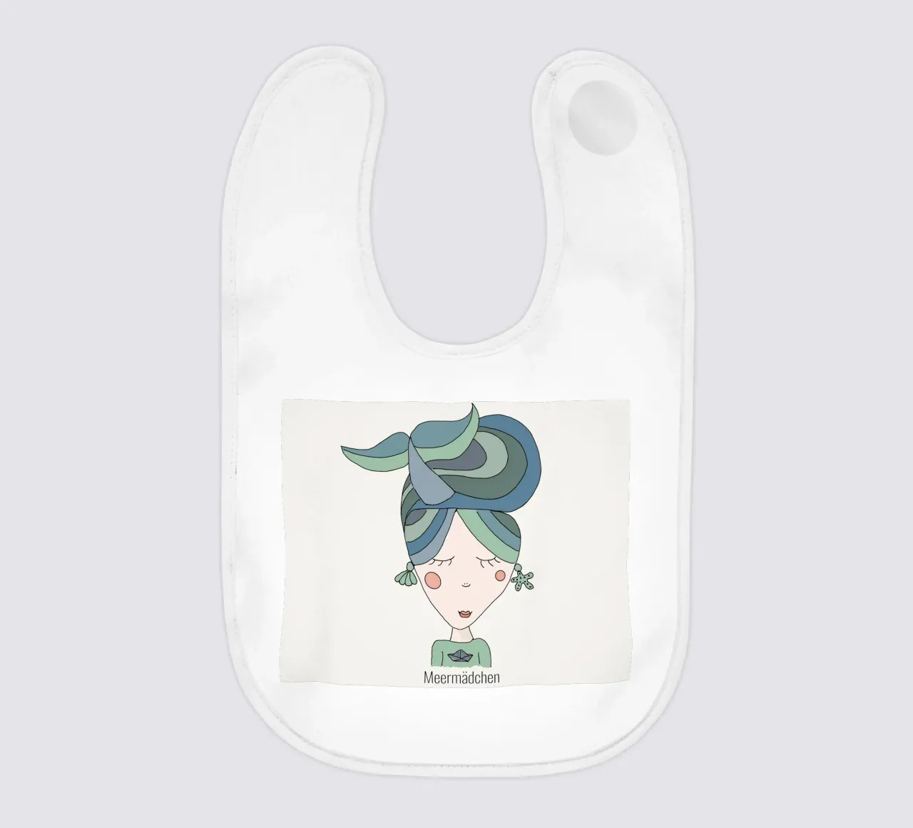 Ragazza di mare bavaglino da littlereminder
