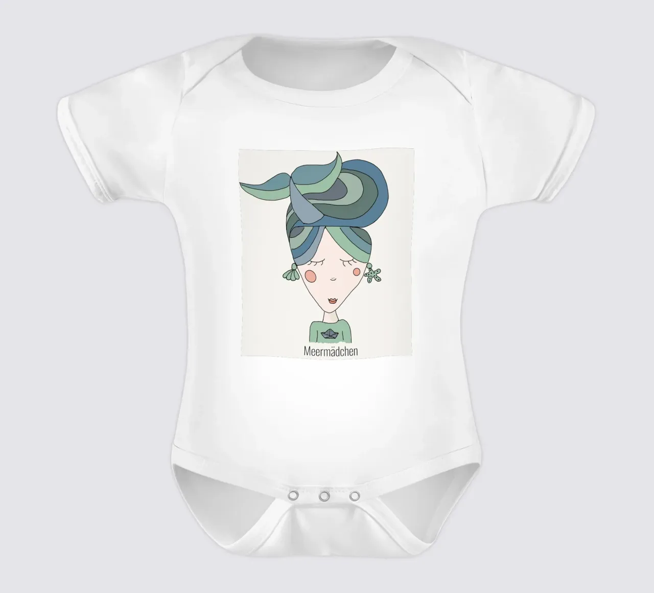 Ragazza di mare body neonato maniche corte da littlereminder