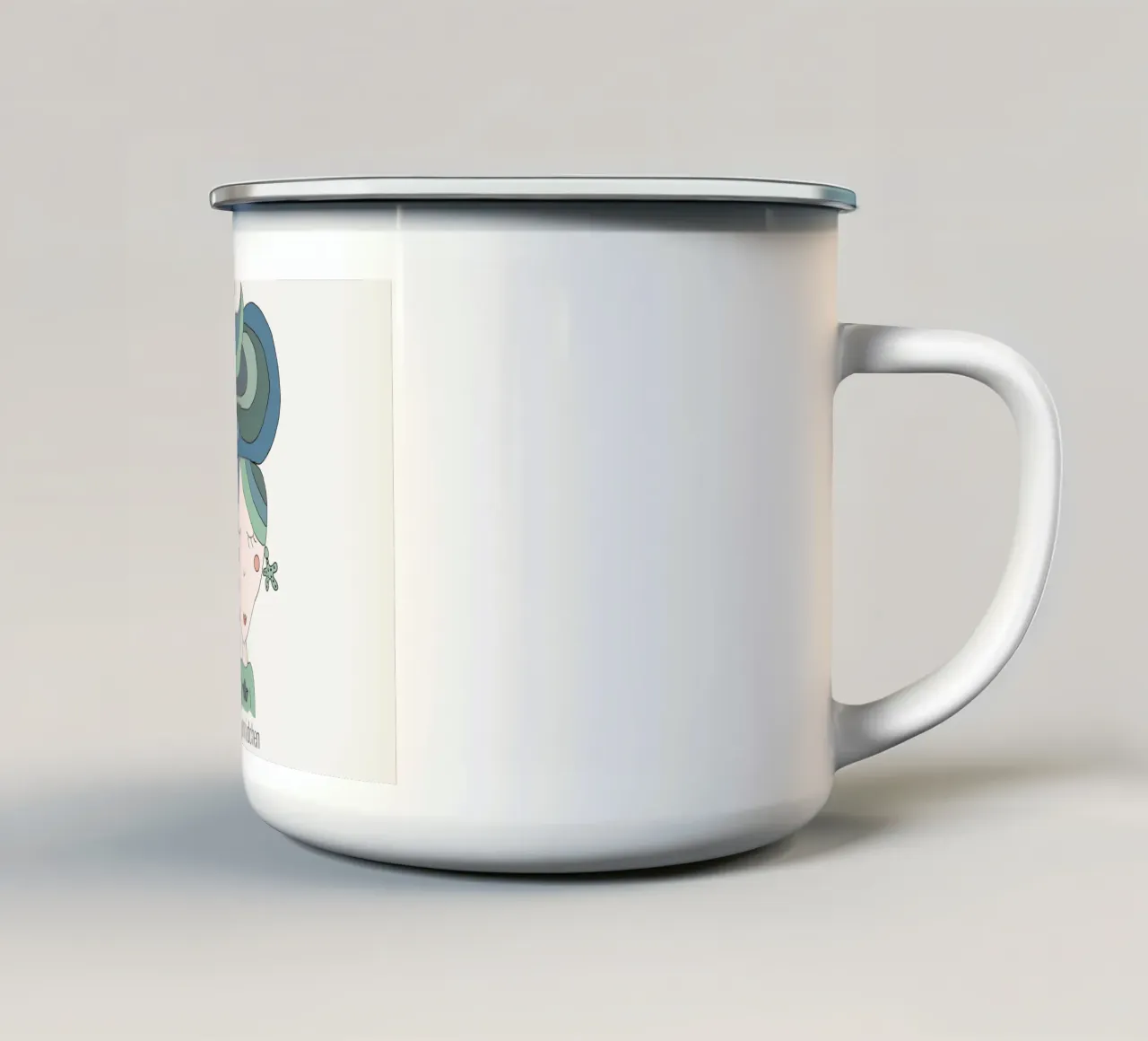 Ragazza di mare tazza in smalto da littlereminder