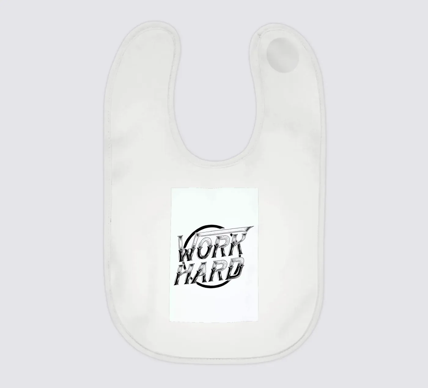 Work Hard baby bib by JONATTEND