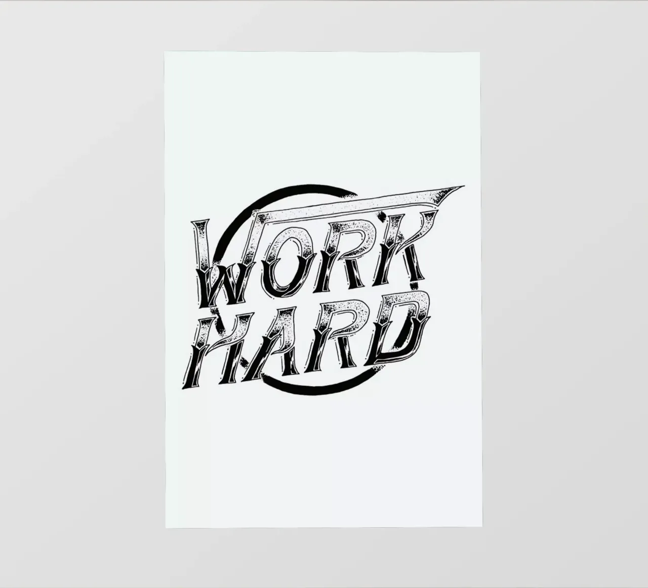 Work Hard PVC Plane von JONATTEND