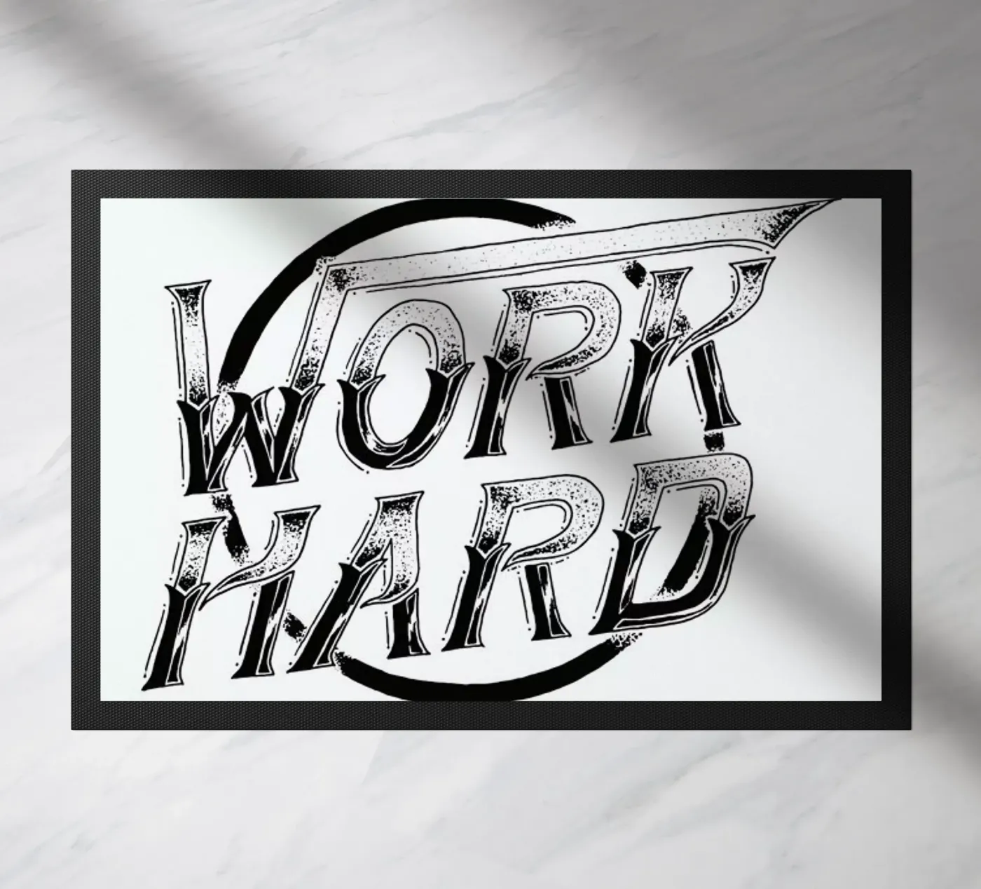 Work Hard deurmat van JONATTEND
