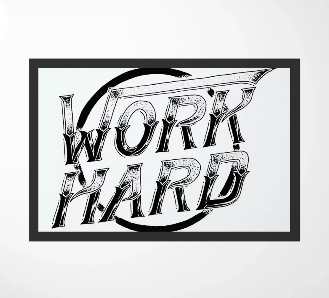 Work Hard deurmat van JONATTEND