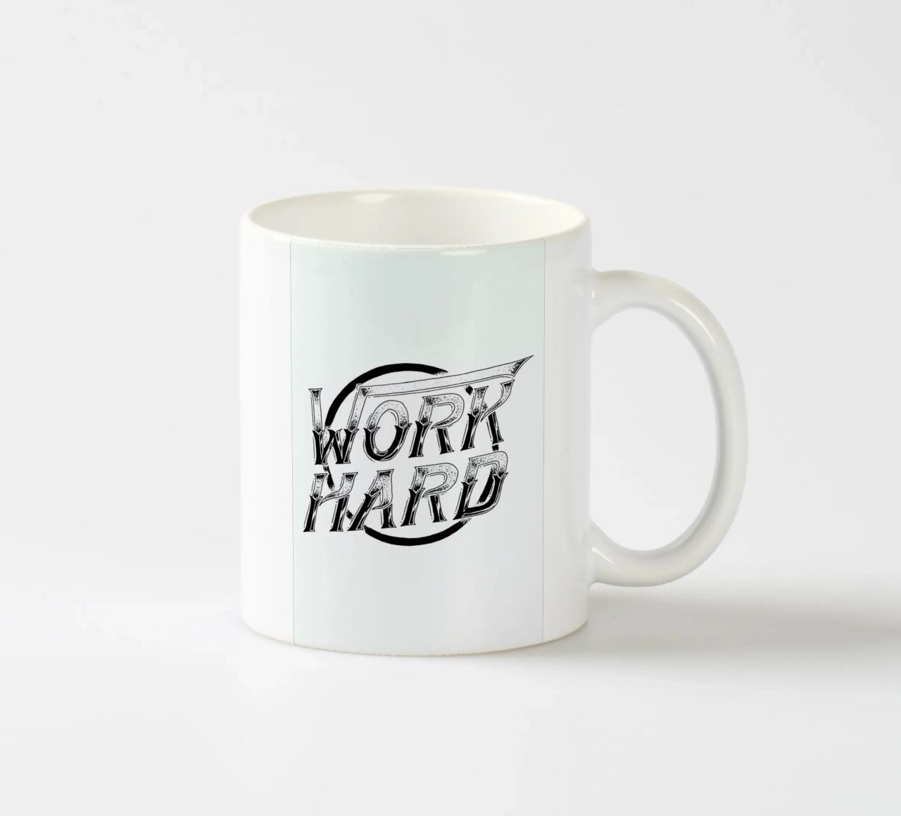 Work Hard tazza in ceramica da JONATTEND
