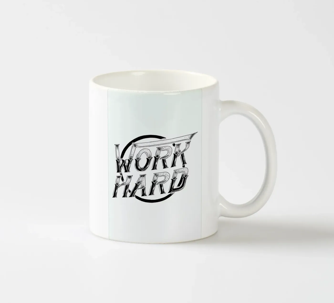 Work Hard ceramic mug by JONATTEND