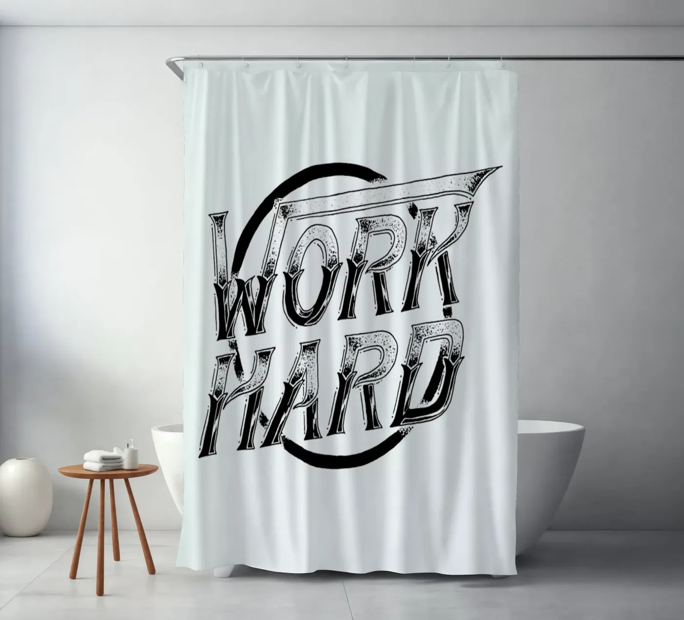 Work Hard Duschvorhang von JONATTEND
