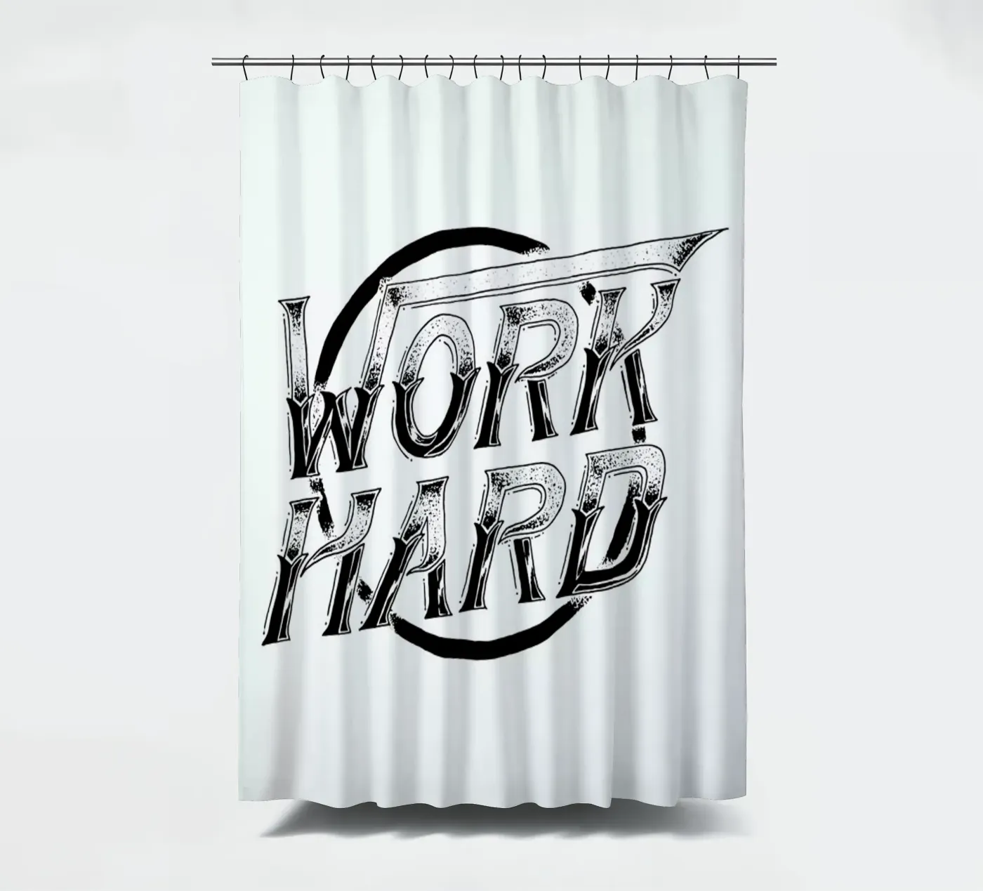 Work Hard Duschvorhang von JONATTEND