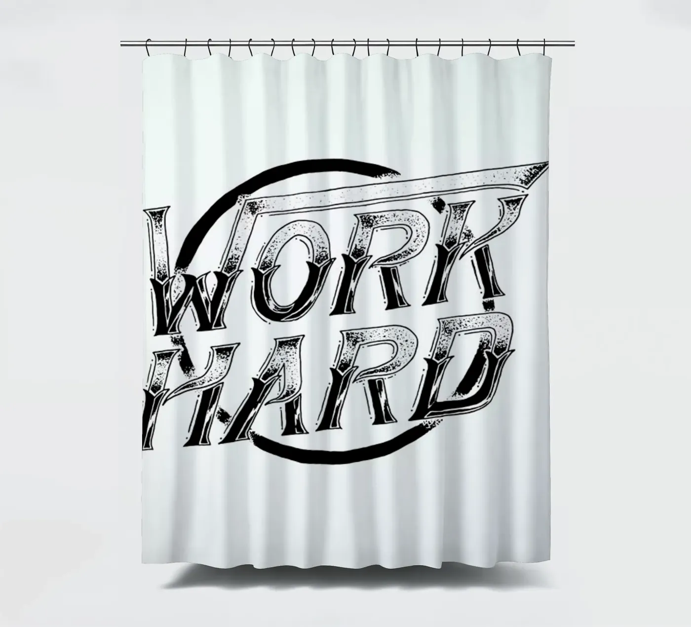 Work Hard Duschvorhang von JONATTEND