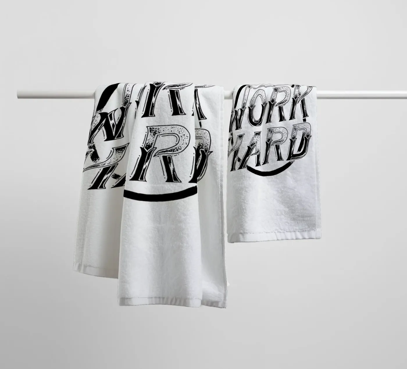 Work Hard towel by JONATTEND