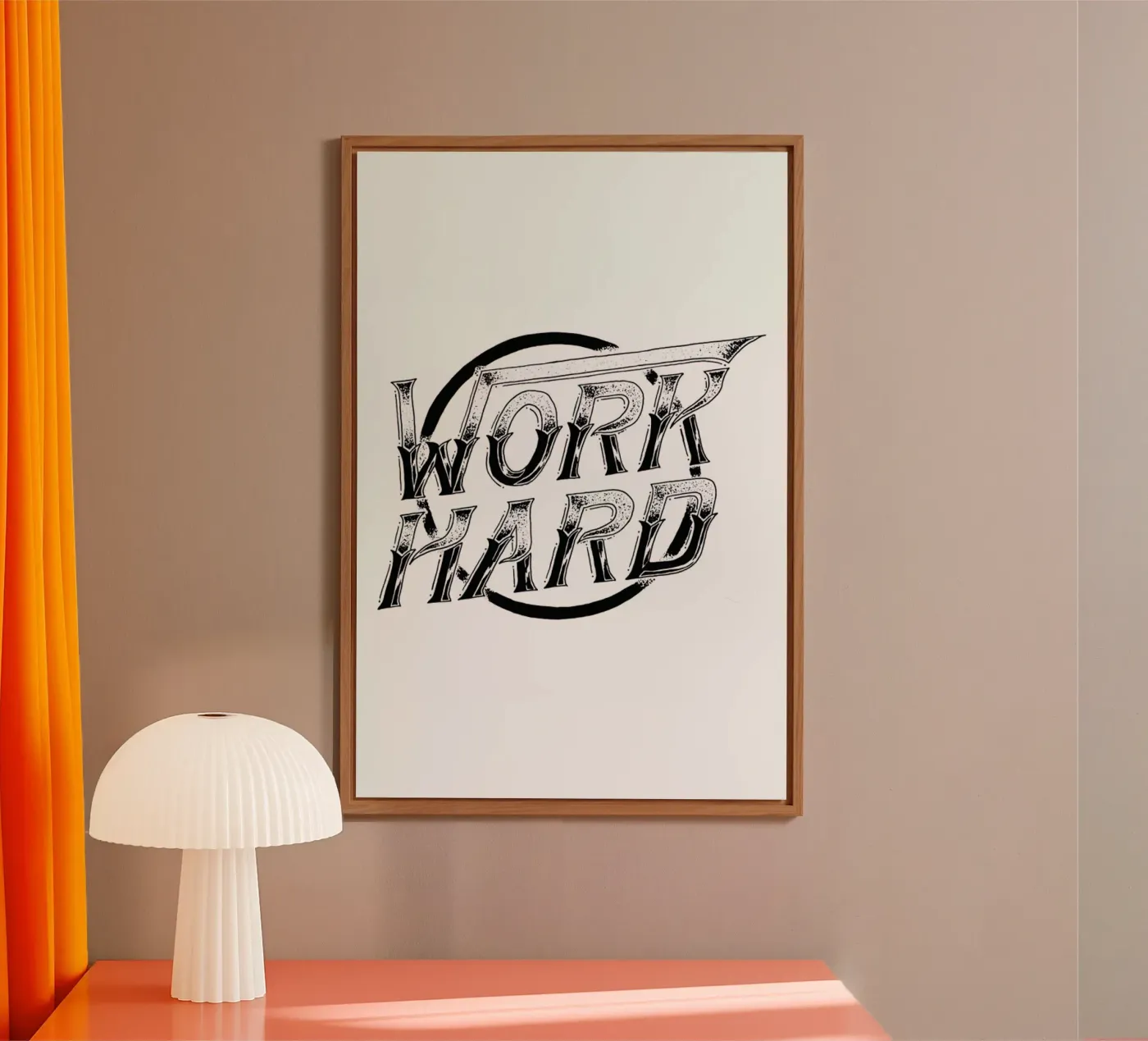 Work Hard alluminio dibond da JONATTEND