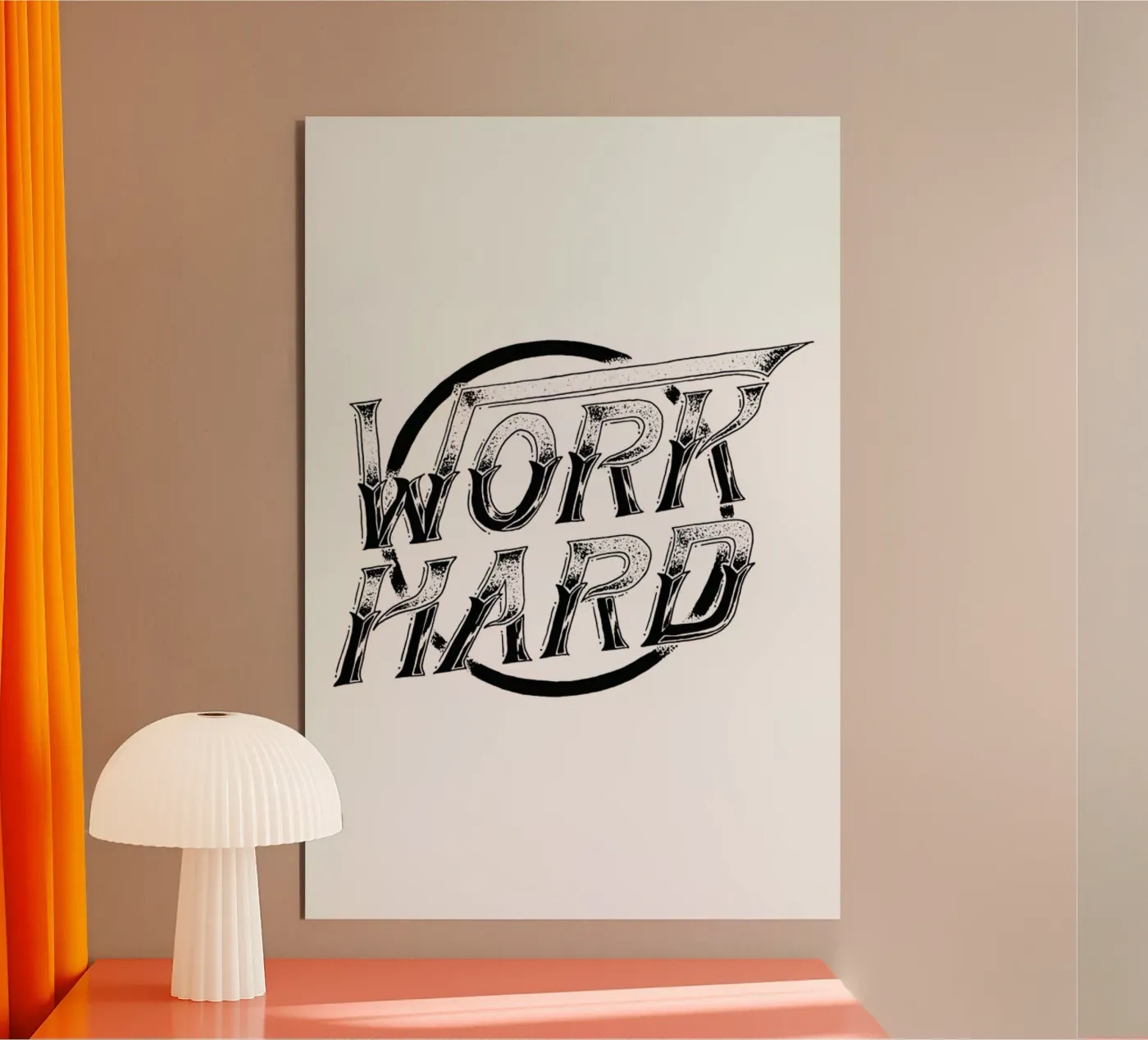 Work Hard alluminio dibond da JONATTEND