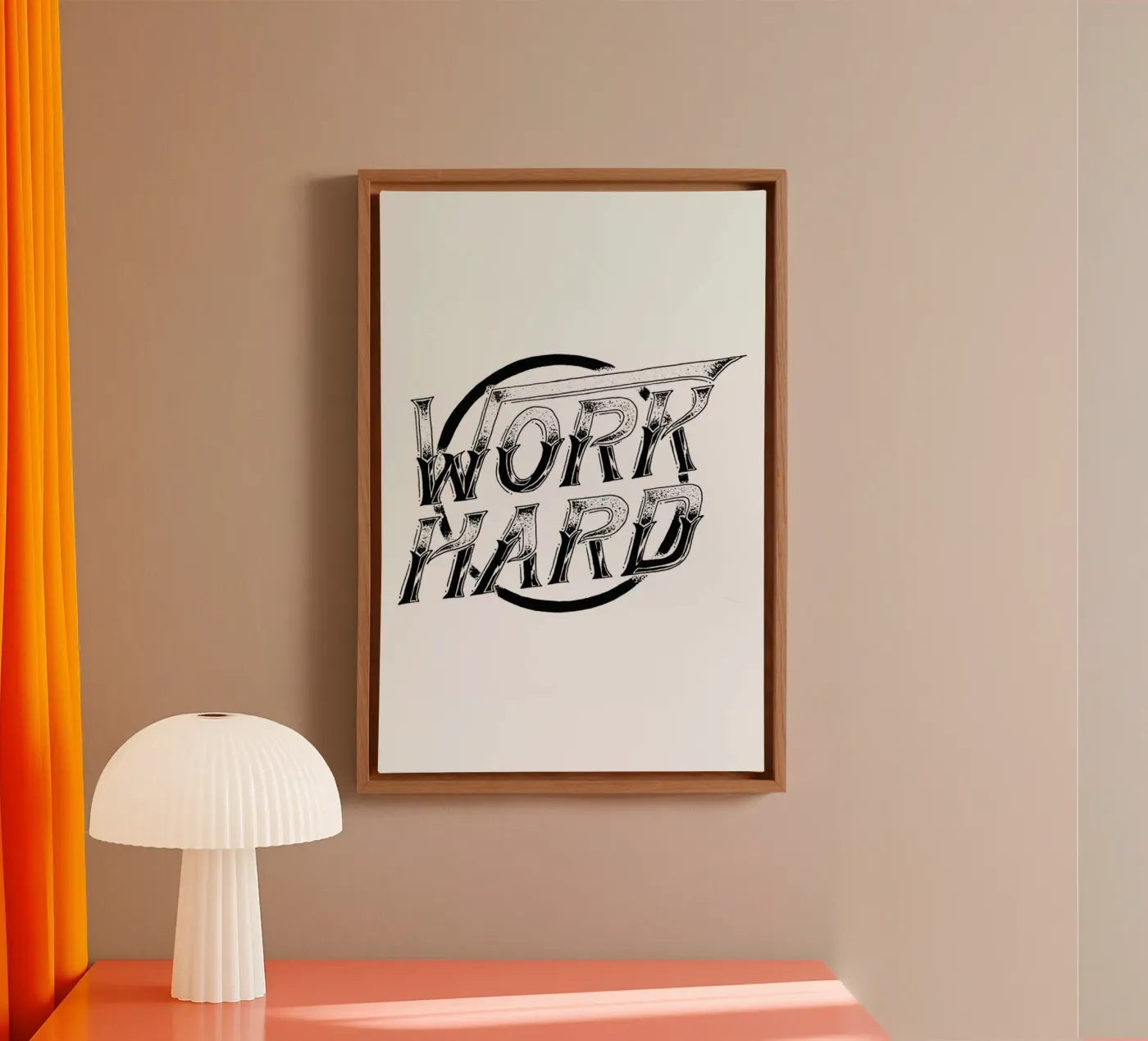 Work Hard canvas by JONATTEND