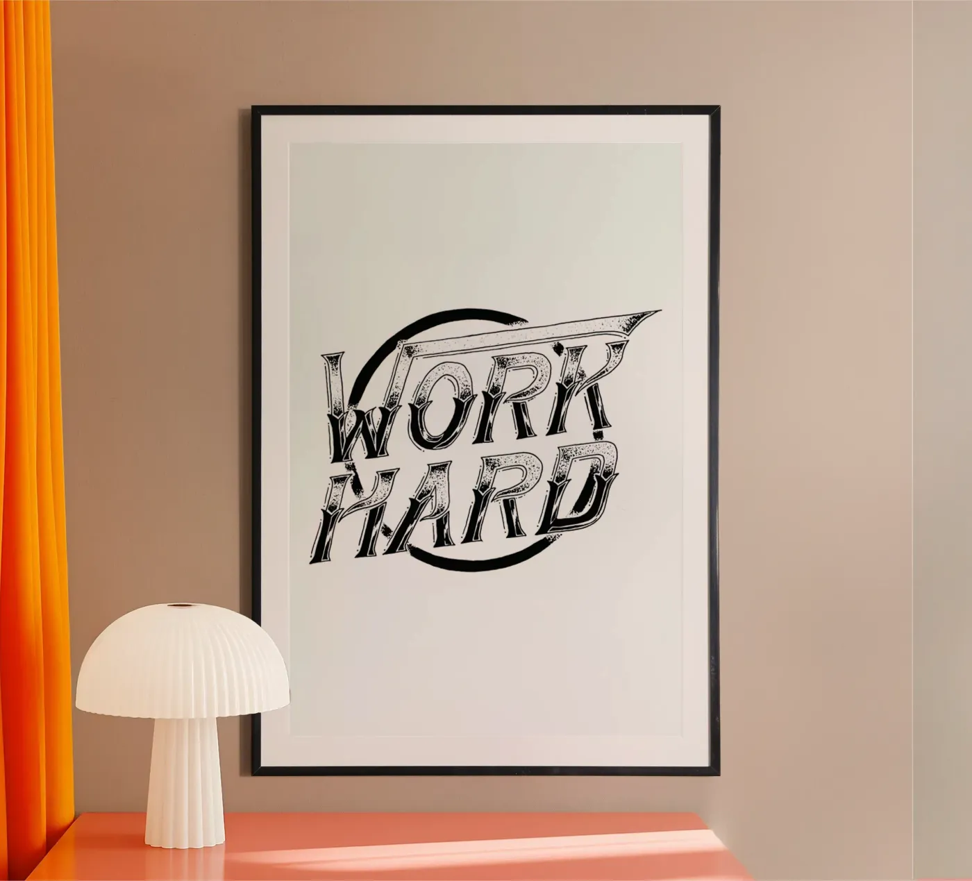 Work Hard poster van JONATTEND