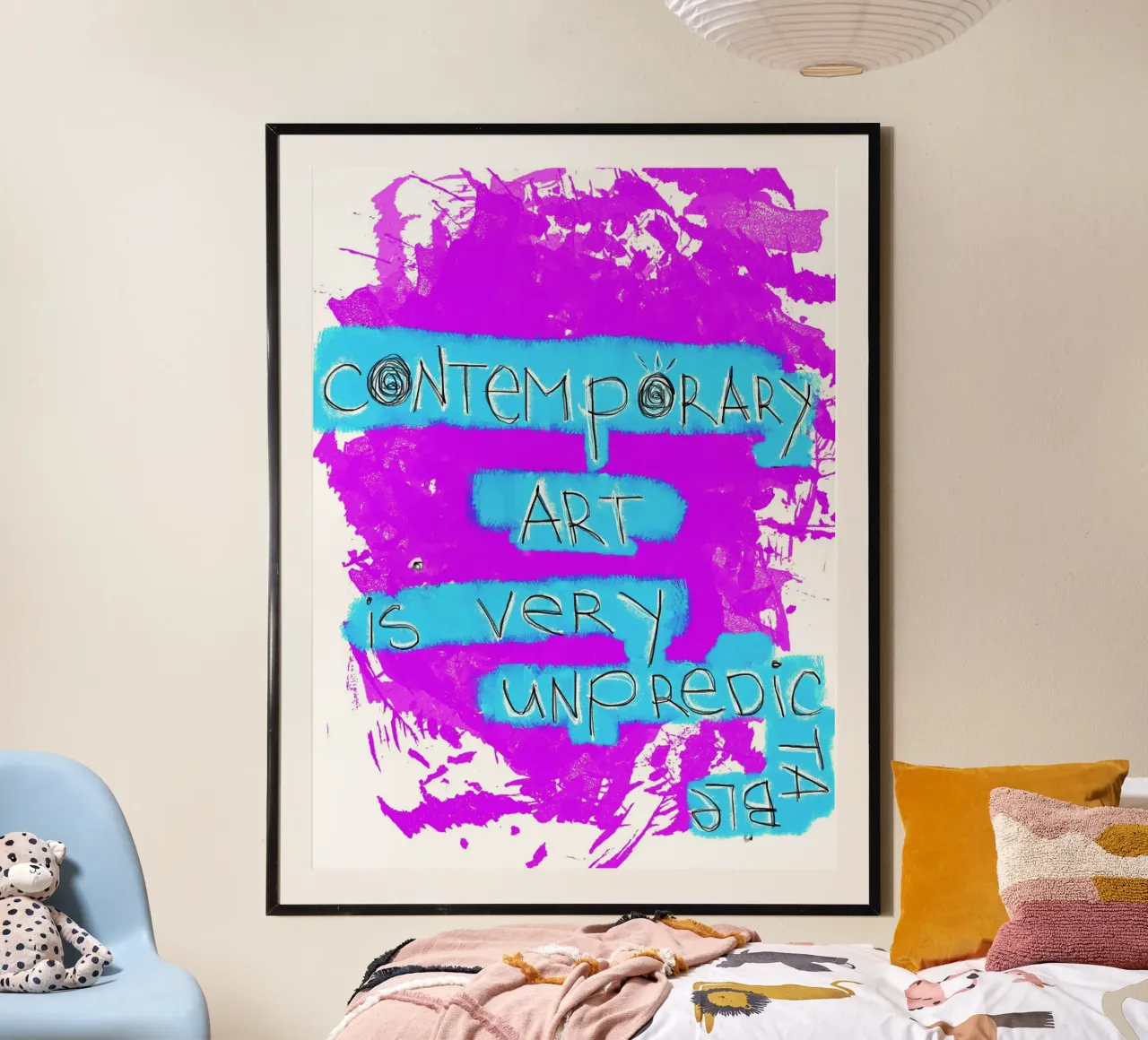 Contemporary Art poster with plastic frame by Hey Vincent