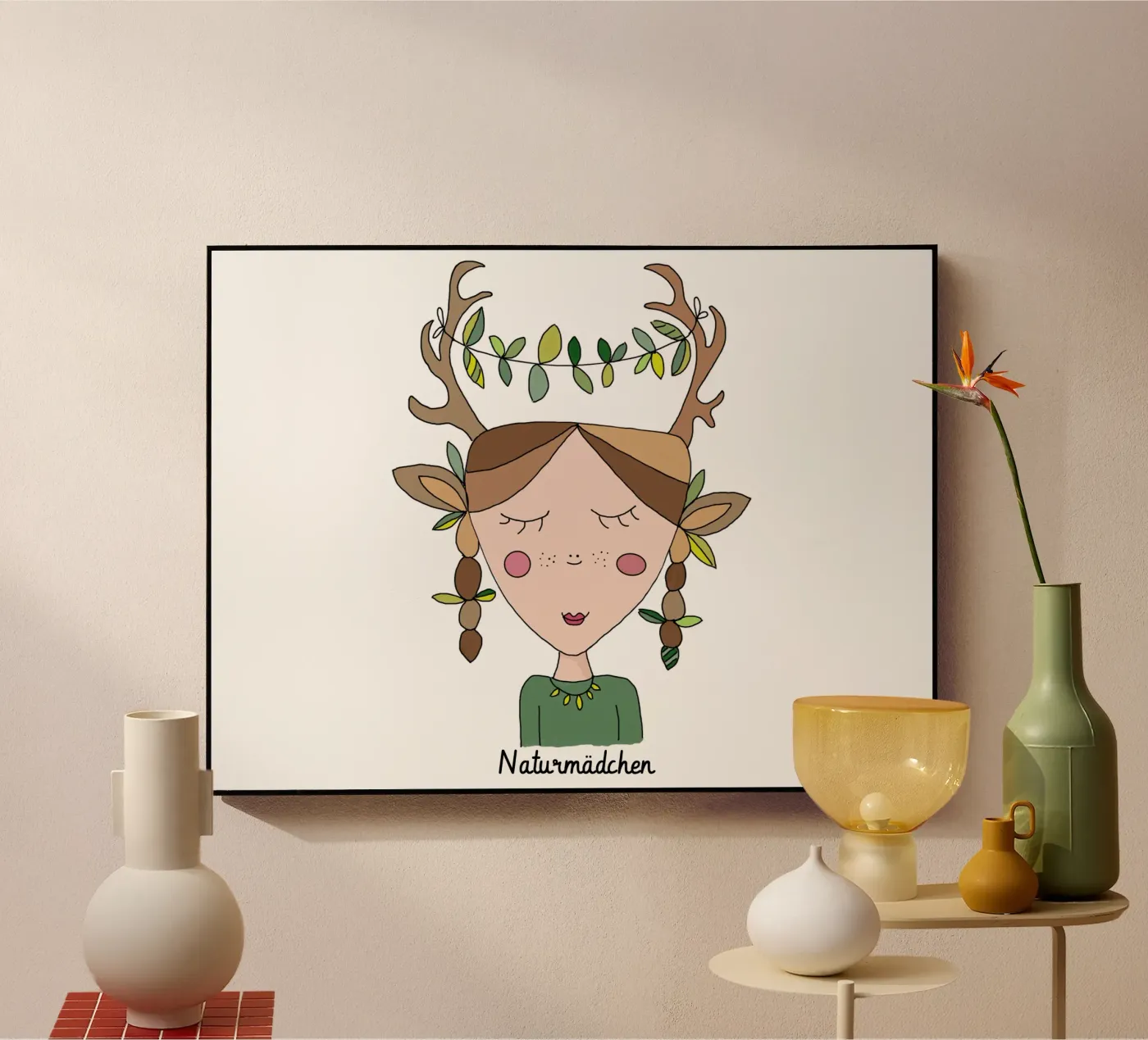 Naturmädchen acrylic glass by littlereminder