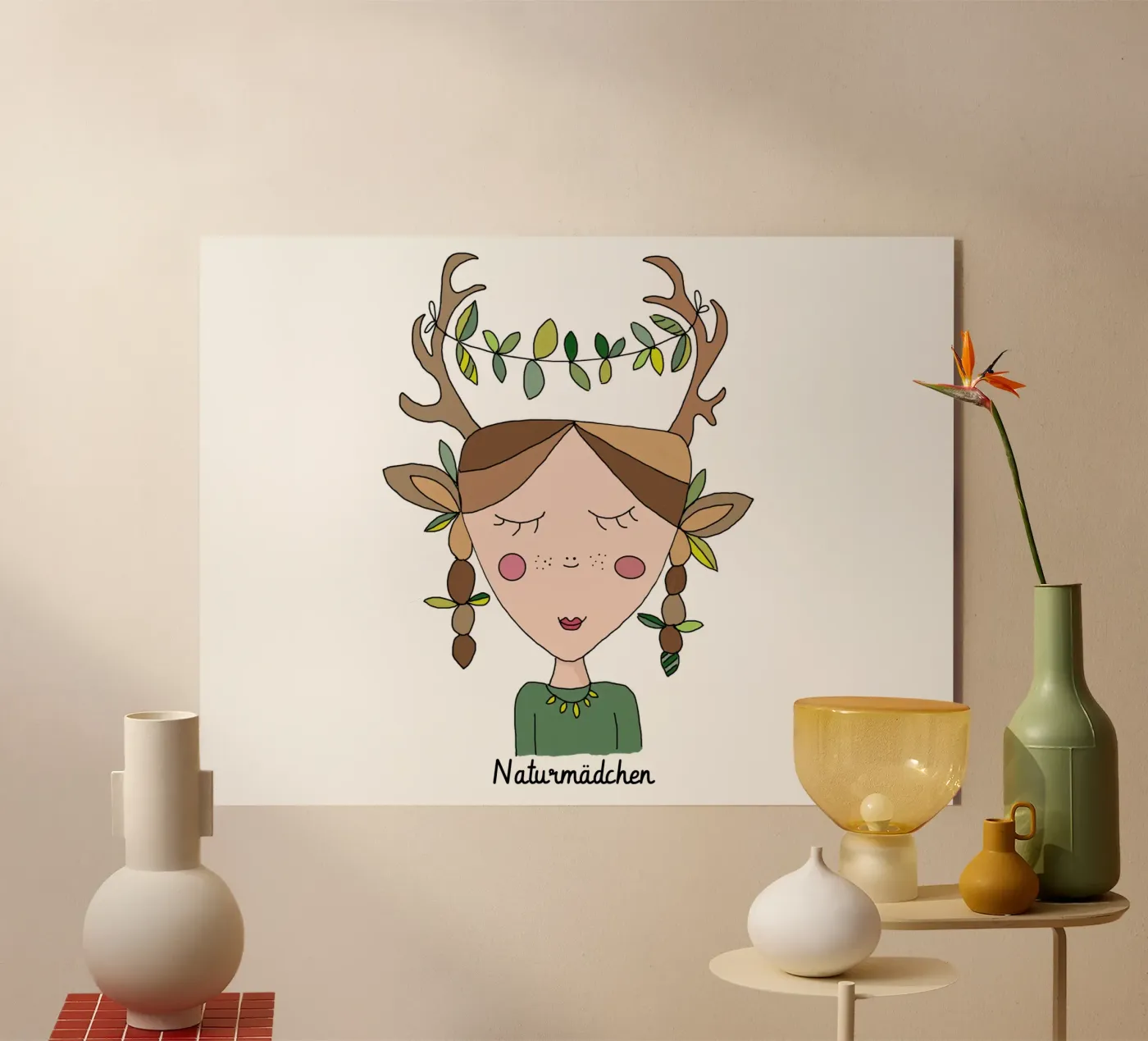 Naturmädchen acrylic glass by littlereminder