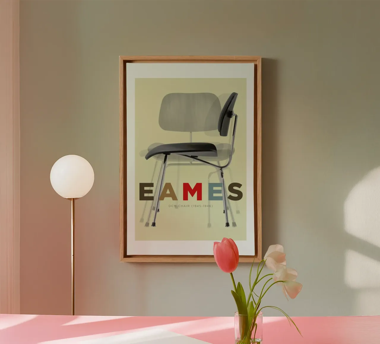 Eames DCM tela con Cornice a cassetta da Visual Philosophy