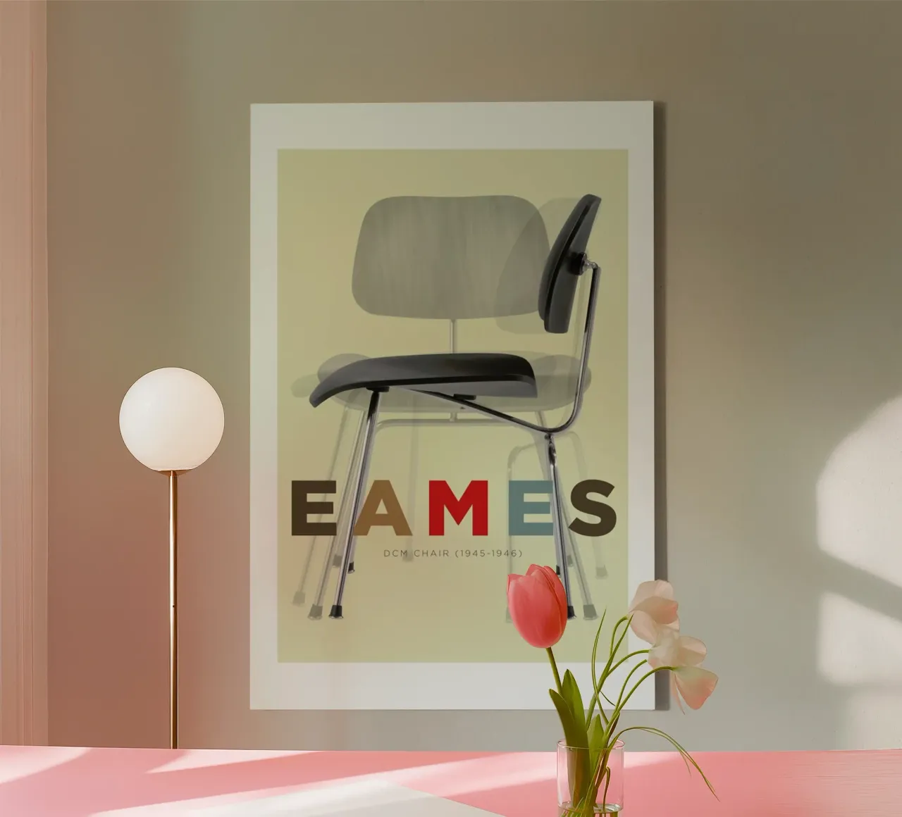 Eames DCM tela con Cornice a cassetta da Visual Philosophy