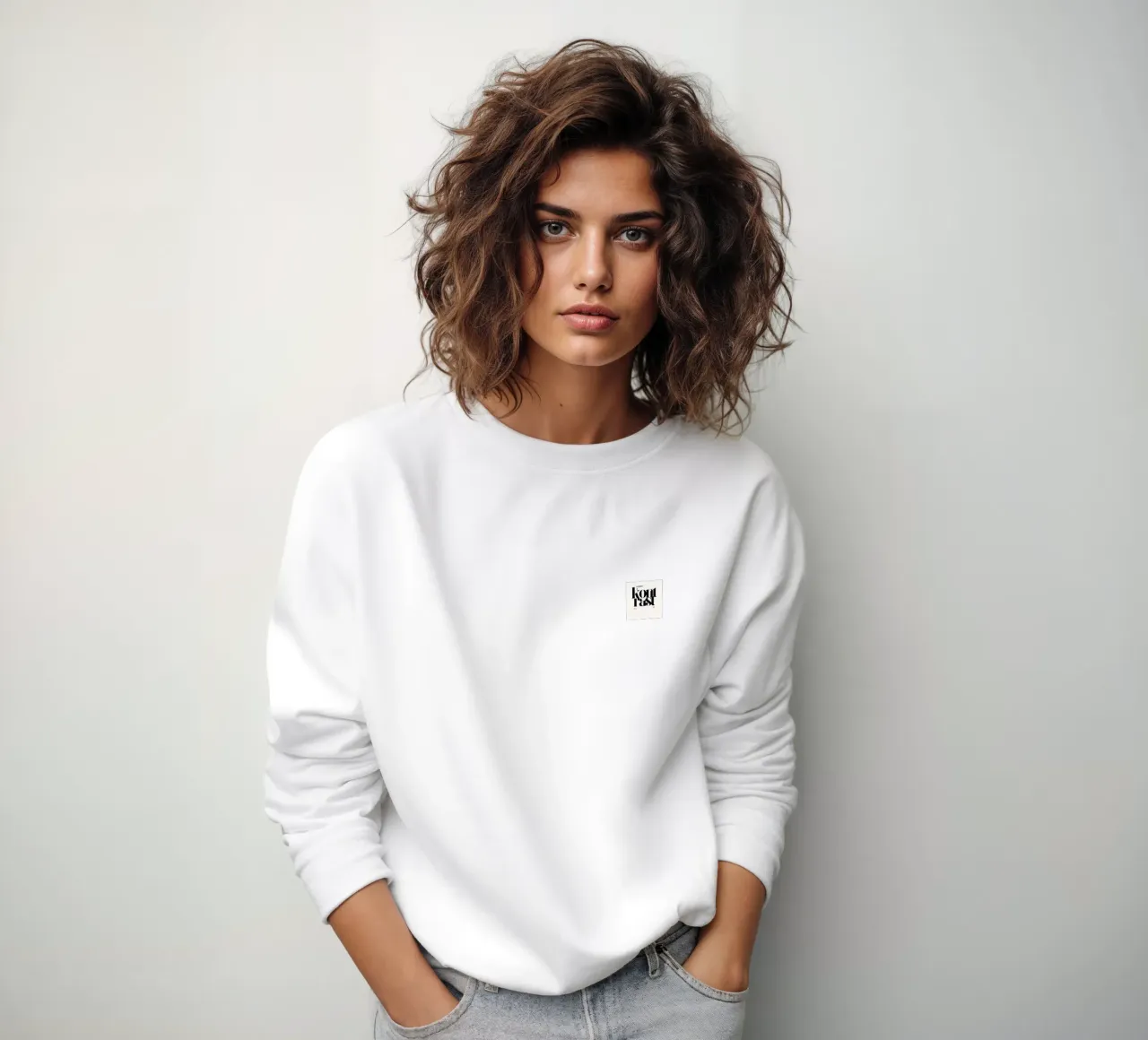 Seeing fingers - Surreal composition in black sweatshirt by Kunst und Kontrast