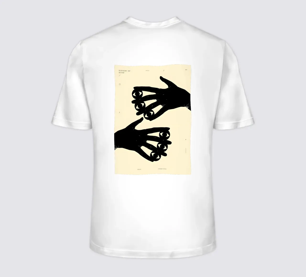 Vedere le dita - Composizione surreale in nero t-shirt da Kunst und Kontrast