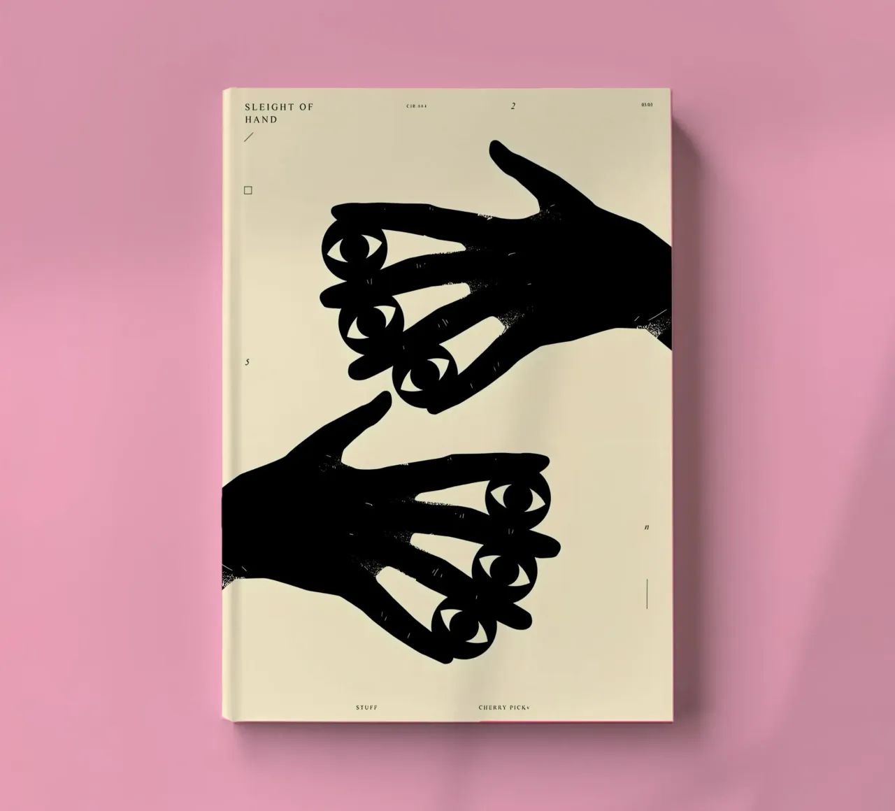 Seeing fingers - Surreal composition in black notebook by Kunst und Kontrast