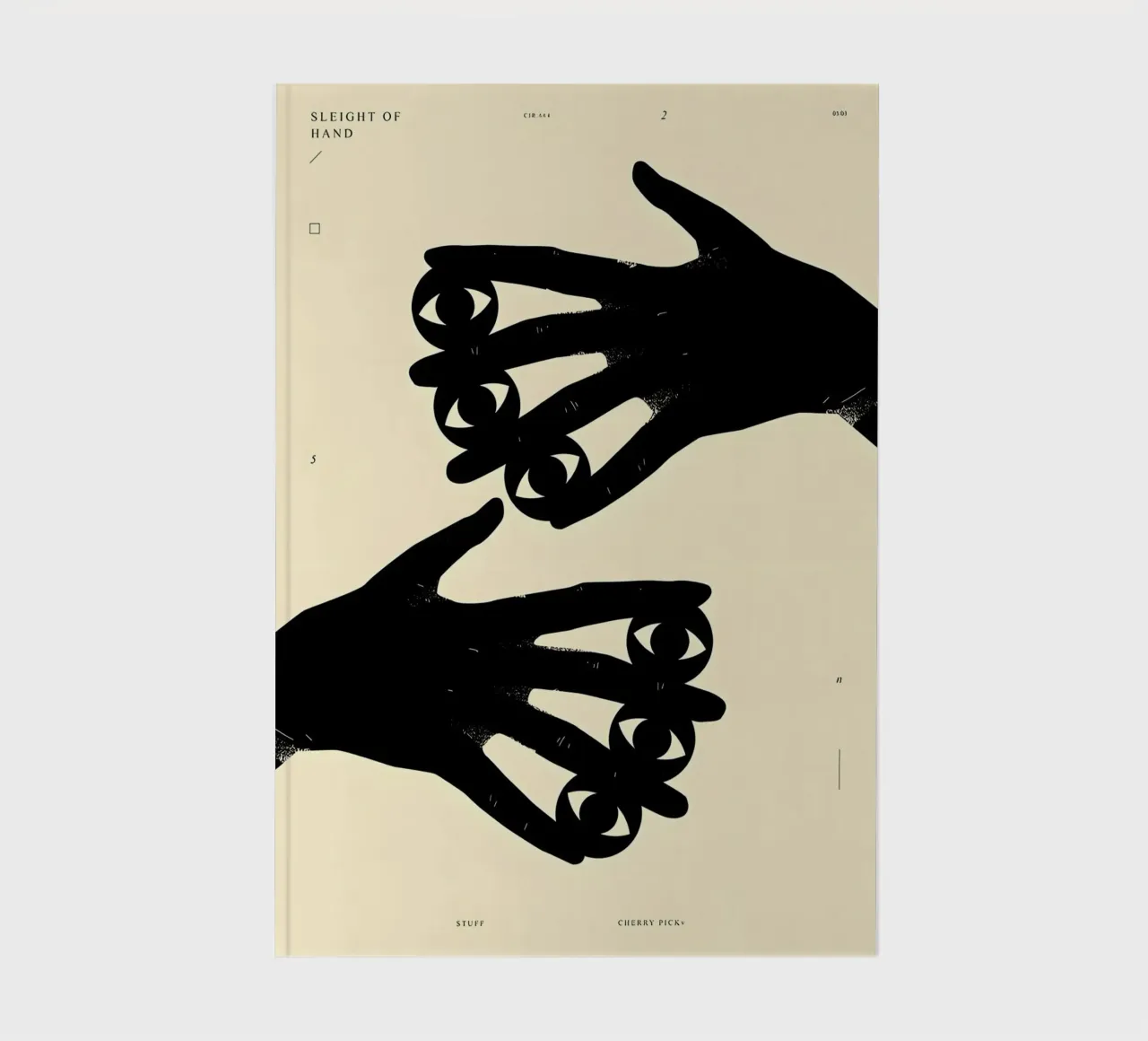 Seeing fingers - Surreal composition in black notebook by Kunst und Kontrast