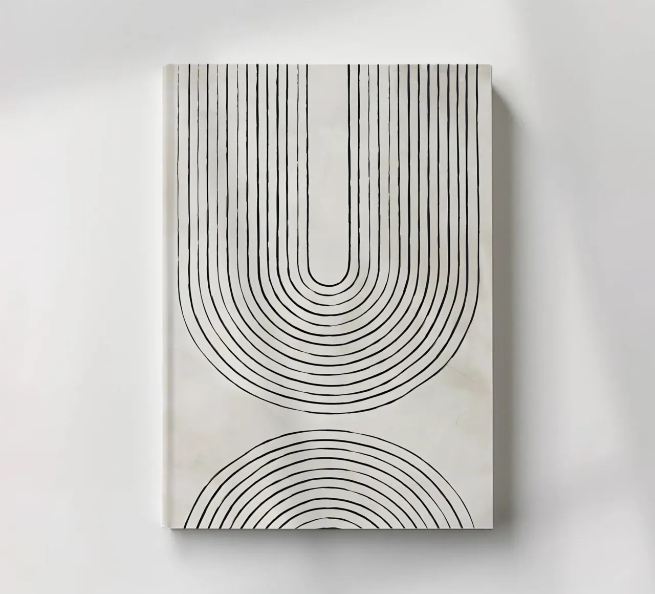 Infinite paths - abstract art of line management notebook by Kunst und Kontrast