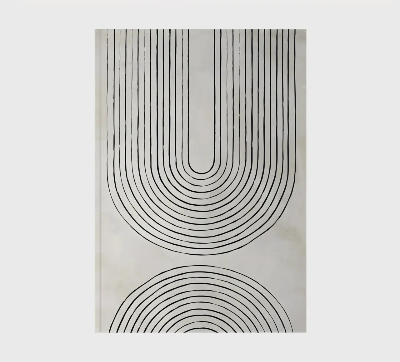 Infinite paths - abstract art of line management notebook by Kunst und Kontrast
