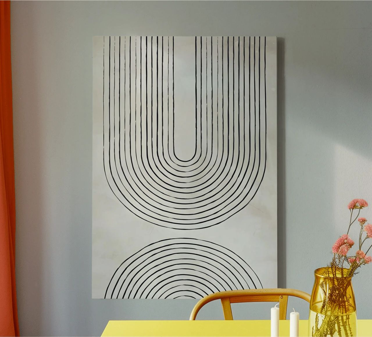 Infinite paths - abstract art of line management canvas by Kunst und Kontrast