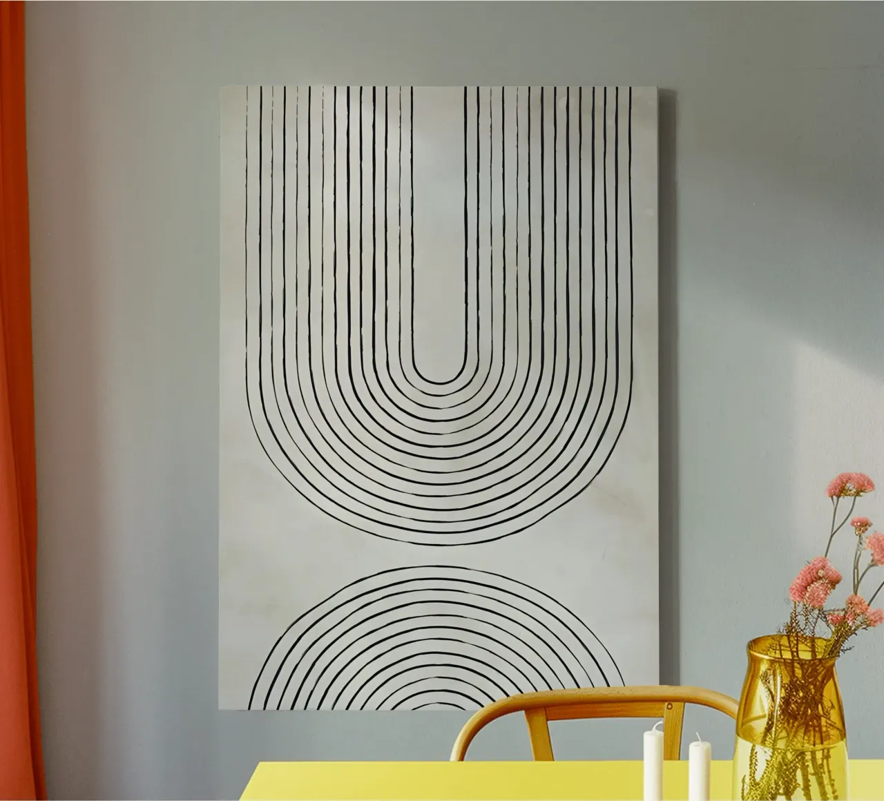 Trajectoires infinies - L'art abstrait des lignes toile de Kunst und Kontrast